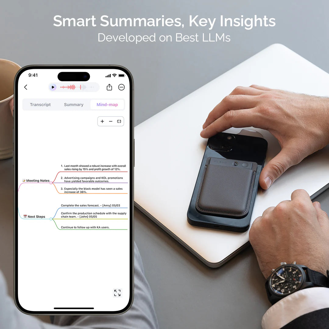NOTE | AI Voice Recorder (Black Magnetic Case Included)